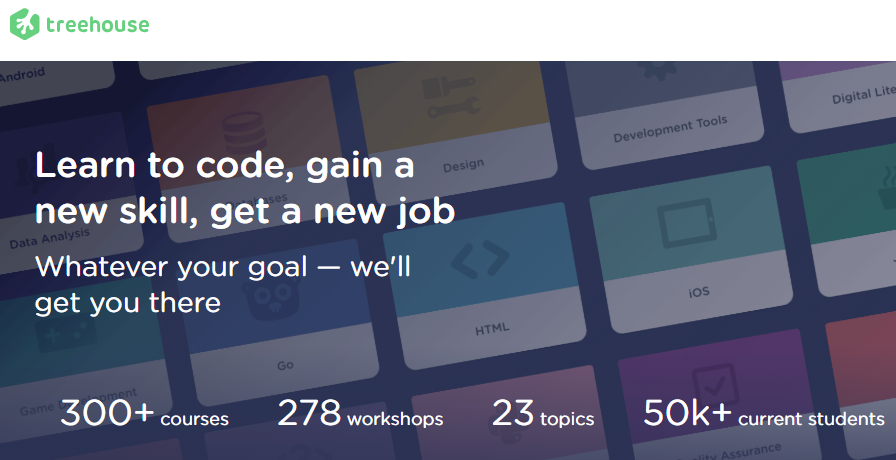 snapshot of treehouse website